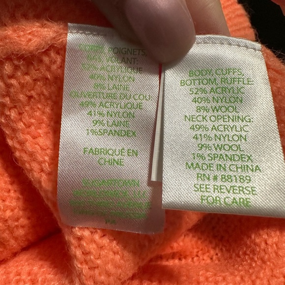 Lilly Pulitzer light orange sweater in XS. Ruffled collar and shoulders. - Picture 2 of 14